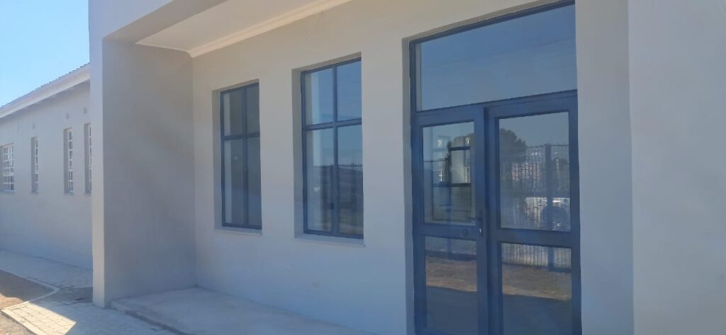 Glass door and window installation inside Avumile building project